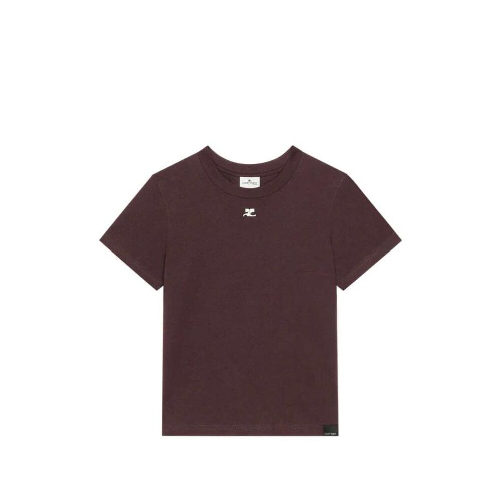 Courreges Women Embroidered Logo T-Shirt